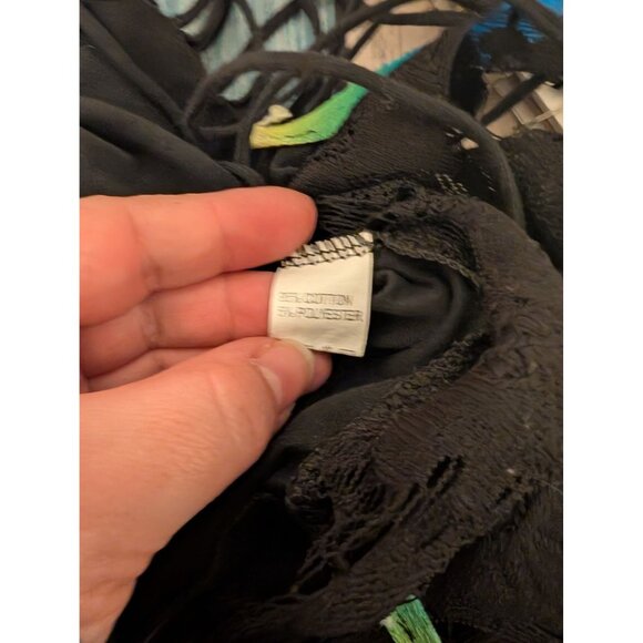 Festival Rainbow Medium Belize Crop Fringe Top - Picture 4 of 4